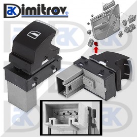 Бутон за електрическо стъкло Volkswagen Caddy CC Eos Golf Jetta Passat Sharan Tiguan Touareg Touran